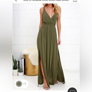 Lulu’s Lost in Paradise in Olive Green, size L